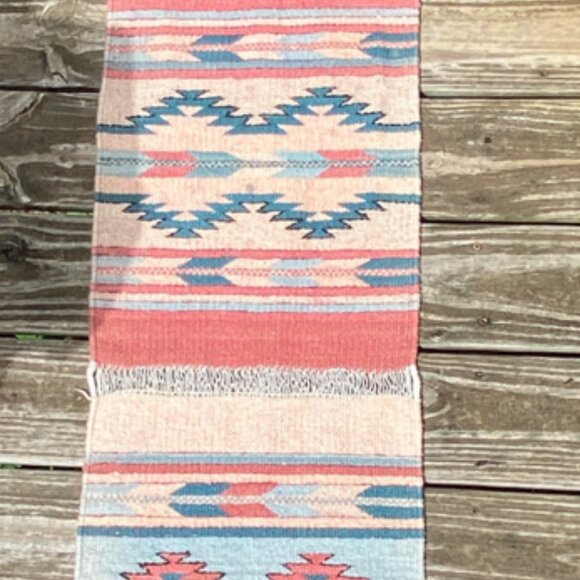 Southwestern Native Table Runner Center Rug Ethnic Aztec Indian Western 64 x 14" - Picture 2 of 12
